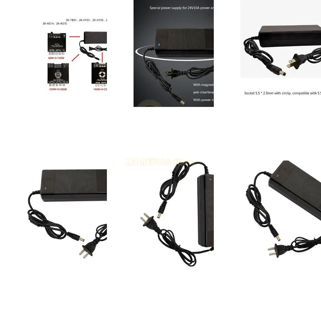 F62C DC24V 10A Switching Power Adapter AC100-240V 50/60Hz Power Supply Converter for Power Amplifier Board Power Supply