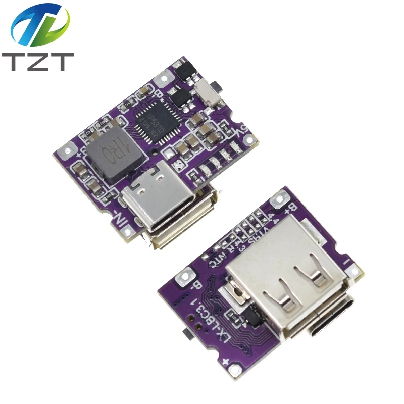 Type-C USB 5V 3.1A Boost Converter Step-Up Power Module IP5310 Mobile Power Bank Accessories With Switch LED Indicator image 6