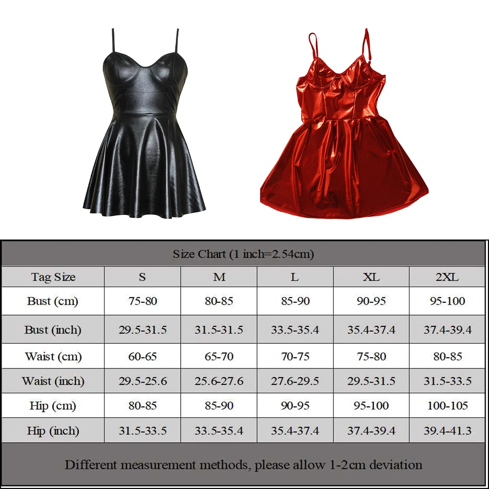 Lingerie erotica da donna Mini abito in pelle nera Costumi porno Discoteca Abiti sexy da donna sexy Party Clubwear Sleepwear