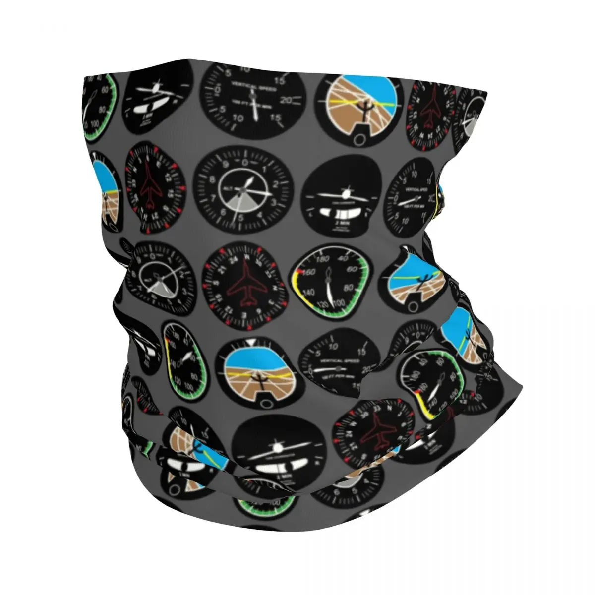 Aviation Airplane Flight Instruments Bandana Neck Gaiter for Ski Camping Wrap Scarf Plane Aviator Pilot Gift Headband Warmer