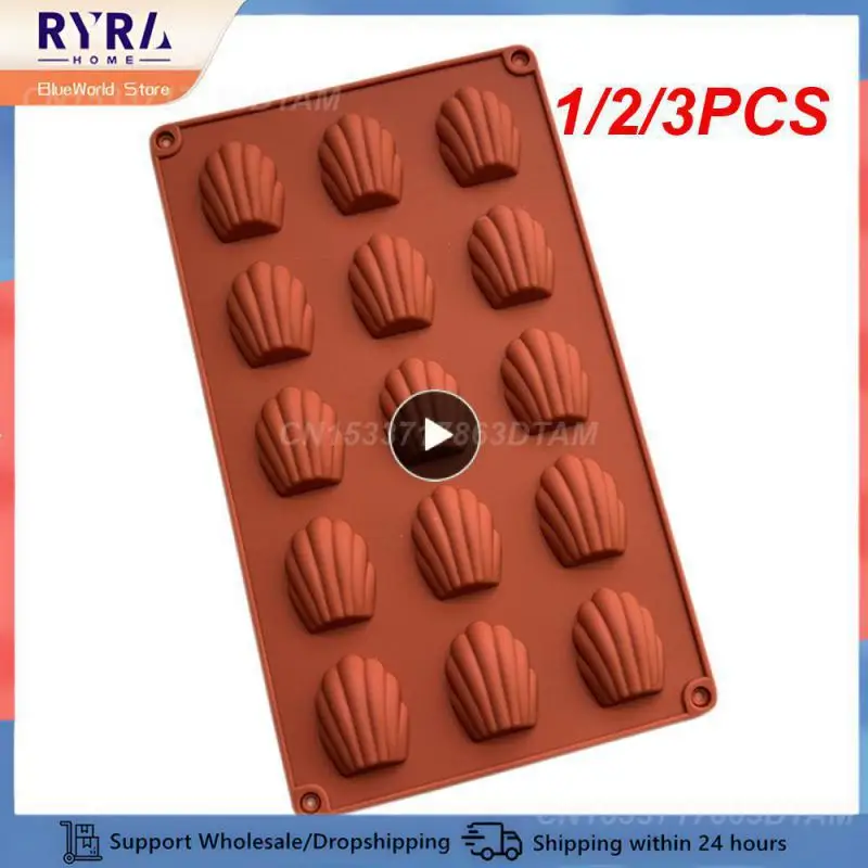 1/2/3PCS Madeleine Pan Nonstick Silicone Madeleine Molds Shell Shape Baking Cake Mold Pan Bakeware Pan Kitchen Accessories