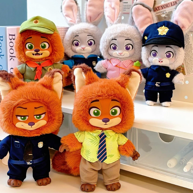 صندوق أعمى أصلي من Disney Zootopia "Growth Journey" - Nick & Judy Vinyl Plush، حقيبة لطيفة قلادة هدايا غامضة #6