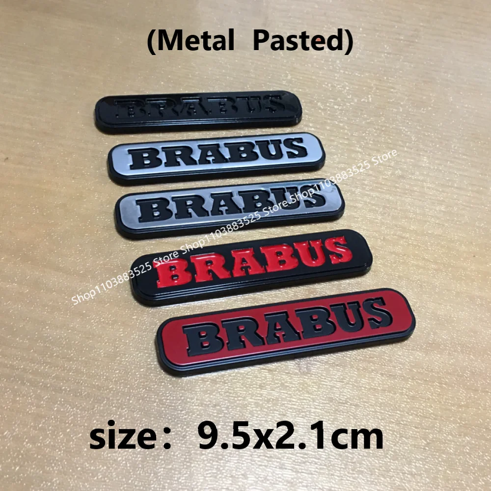 95x21mm Metal Car Pasted Emblem Badge Sticker for Brabus Smart 450 451 453 Fortwo Forfour YBB Rear Trunk Modified Sticker view 2