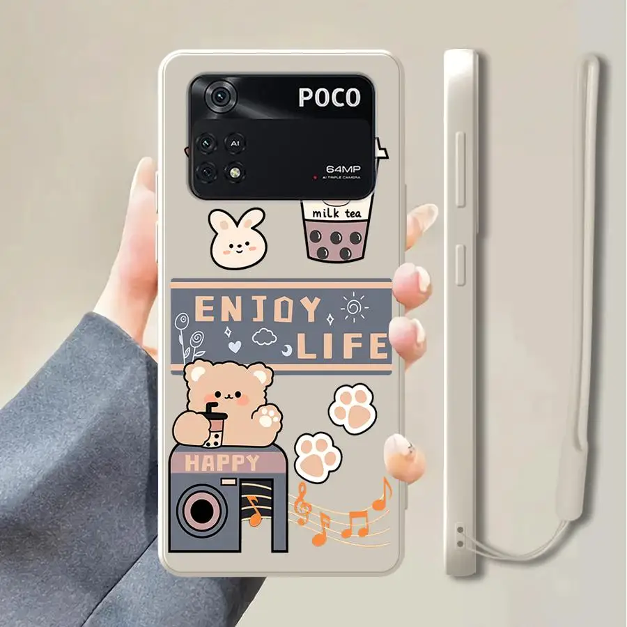

Fashion Cute Curly Cool Soft Funda Back Phone Cover Case for Xiaomi Poco F5 F3 X4 X3 Pro C85 C71 X3 NFC F4
