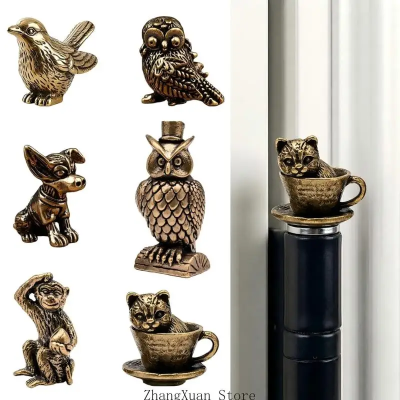 Set mit 6 Tierscharnieren aus Messing, perfekt für Türdekorationen in Bauernhäusern, 3 x – Detail 10