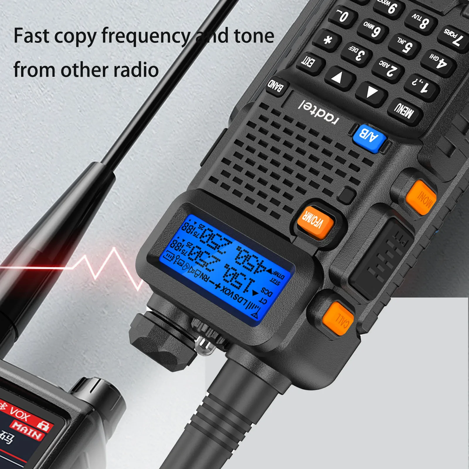 Radtel RT-5R Air Band Walkie Talkie Full Band Portable Am Fm Two Way Radio Copy Freq Scrambler NOAA Ham Wireless Set Long Range