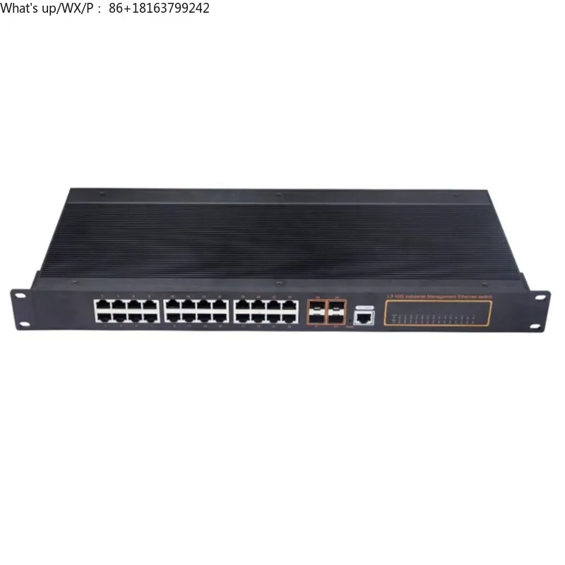 

10G VLAN Port 24port L3 Industrial Managed Switch 4x10G SFP+ 24port Gigabit RJ45 fiber network switch 19inch RACK mounted