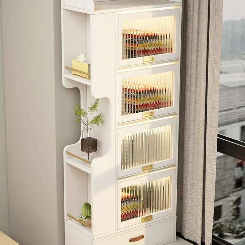 window sill storage bedroom small bookshelf bookcase modern creative balcony transformation storage cabinet