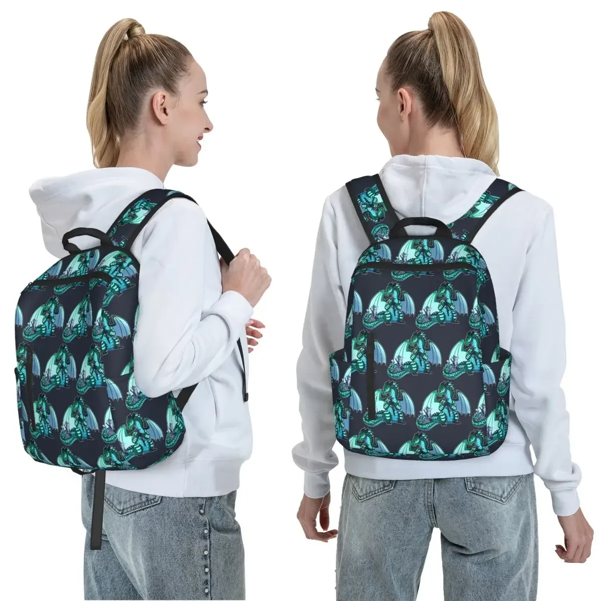 Wings Of Fire & Warriors - Turtle And Jayfeather Backpack Large Capacity  BookBag School Bag Shoulder Bags for Men Women