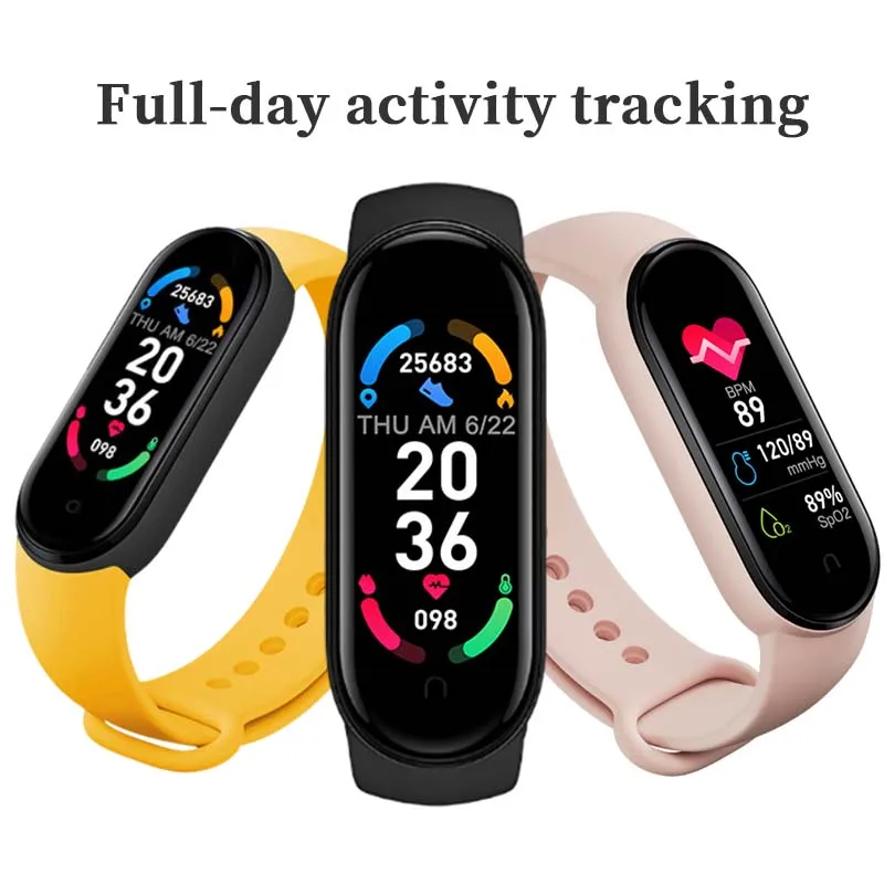 Smart Bracelet Multi-Function Heart Rate Blood Pressure Monitor Step Music Sleep Monitoring M6 Smart Fitness Sports Watch