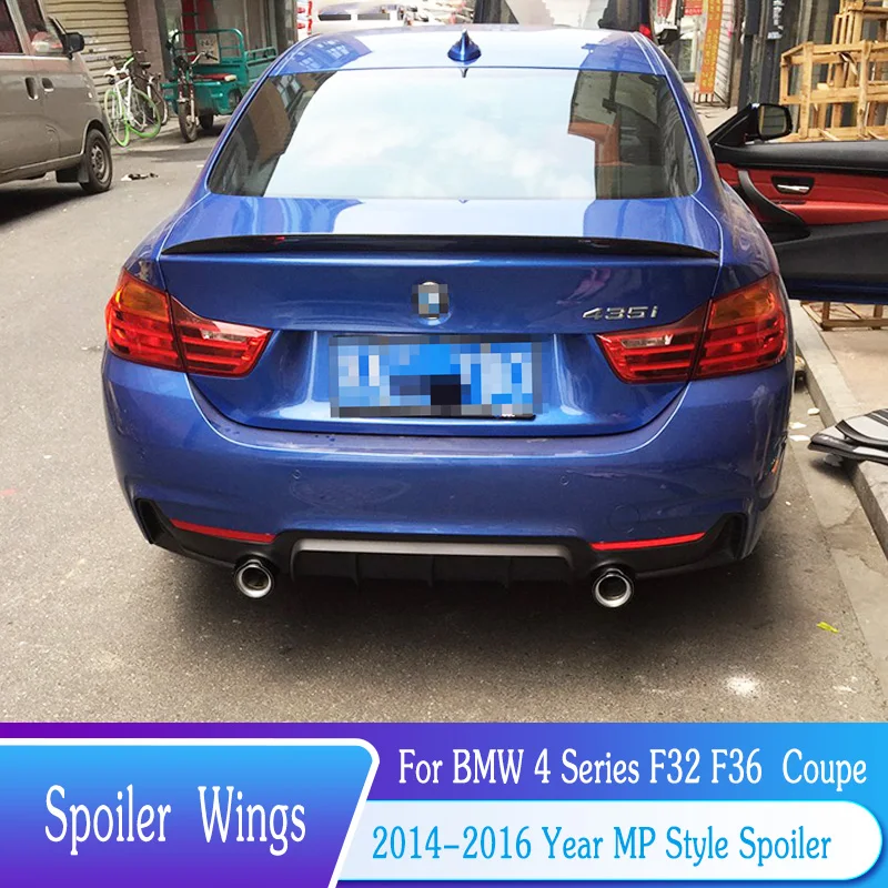 

For BMW F32 4 Series 2 Door Coupe F36 Spoiler MP Style 2014 2015 2016-UP 420i 428i 430i ABS Rear Spoiler Trunk Lip Wing Body Kit