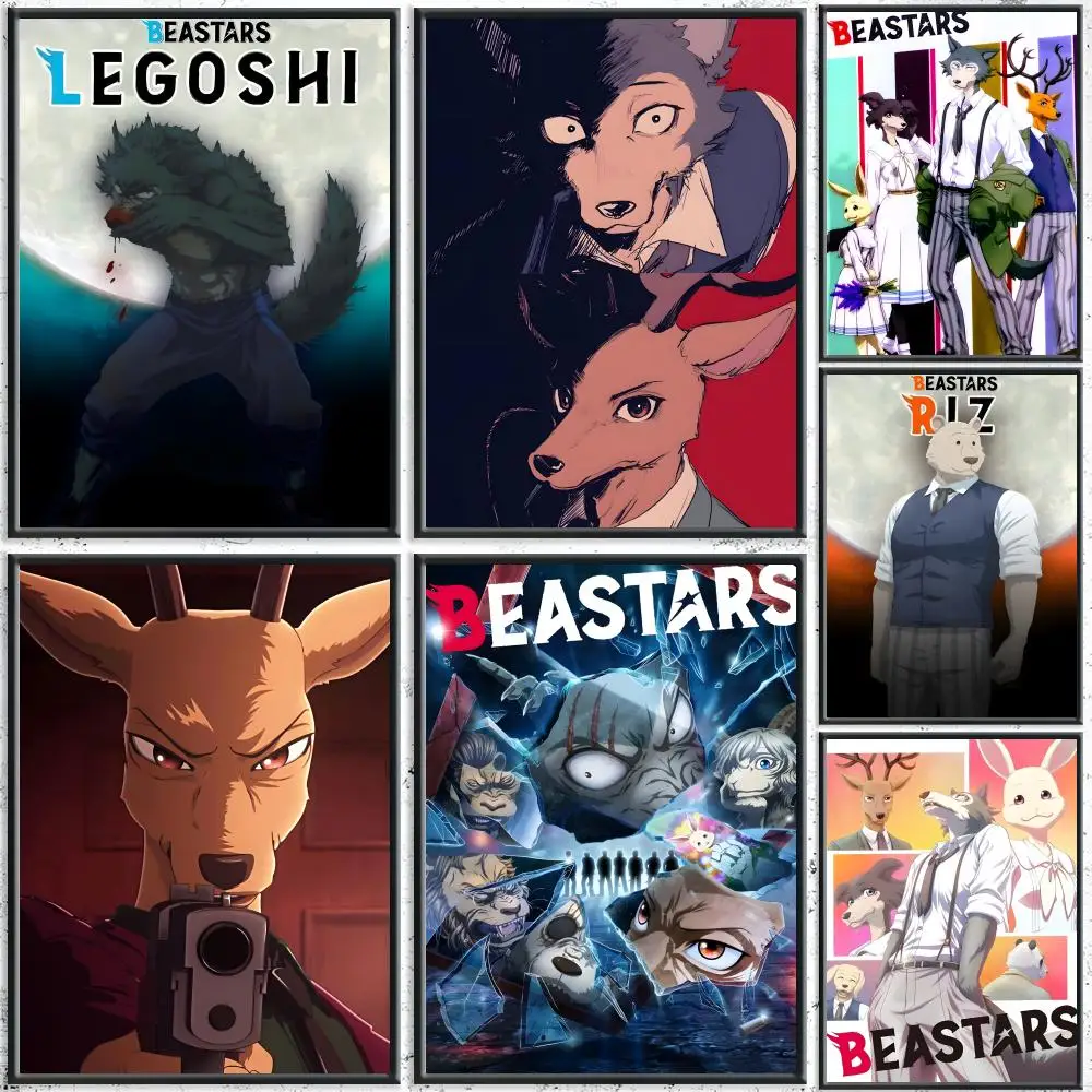 Póster de anime drama BEASTARS, arte de pared autoadhesivo impermeable en HD, uso en múltiples escenas, la mejor opción de regalo