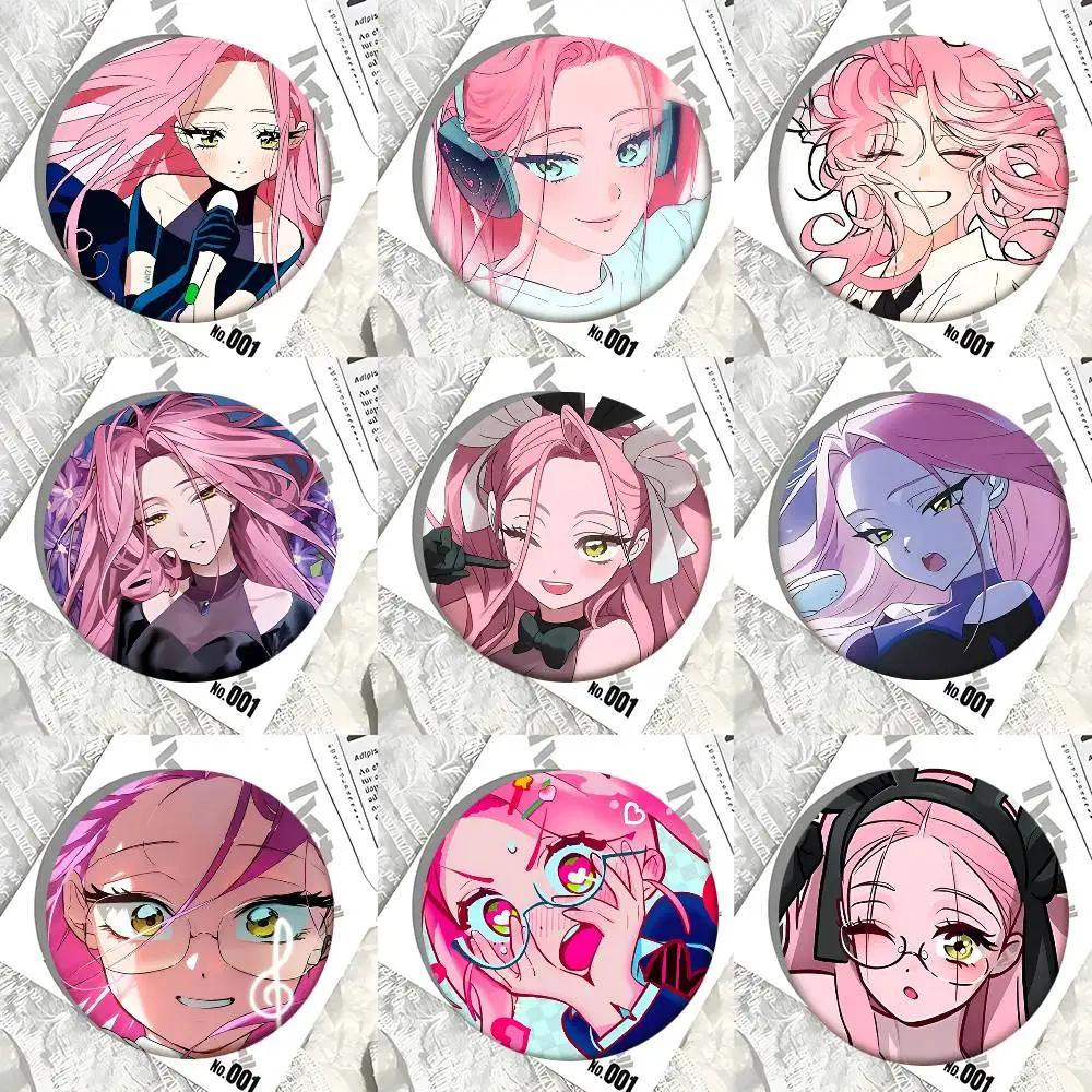 Anime ALIEN STAGE Mizi Round Badge Lapel Pin Backpack Clothing Jewelry Accessories Gift Brooch