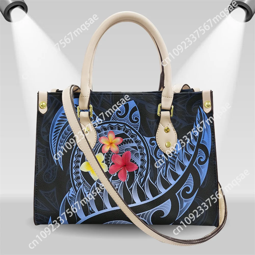 Polynesian Hawaiian Aotearoa Maori Turtle Silver Fern Custom Women Top Handle Bags Casual Lady Crossbody Bag Clutch Sac Femme