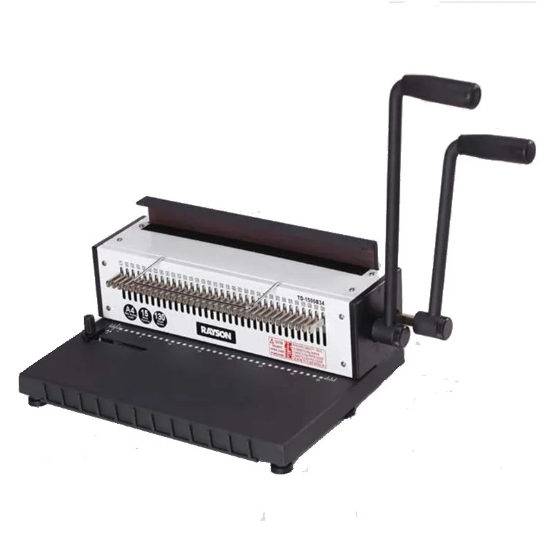 

Round Hole Punching Machine TD-1500B34 Double Coil 34 Drawing Knife A4 Desk Calendar Binding Machine
