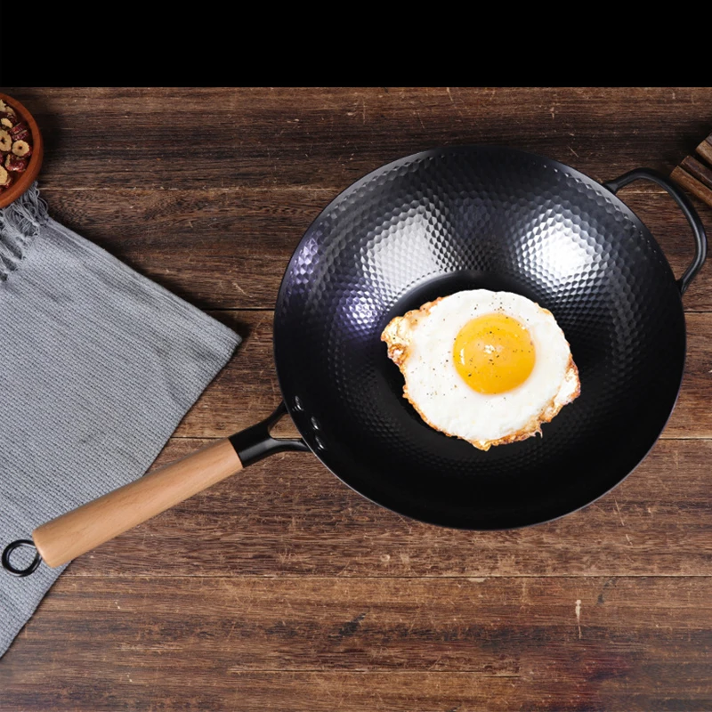 32cm Nonstick Iron Wok 4
