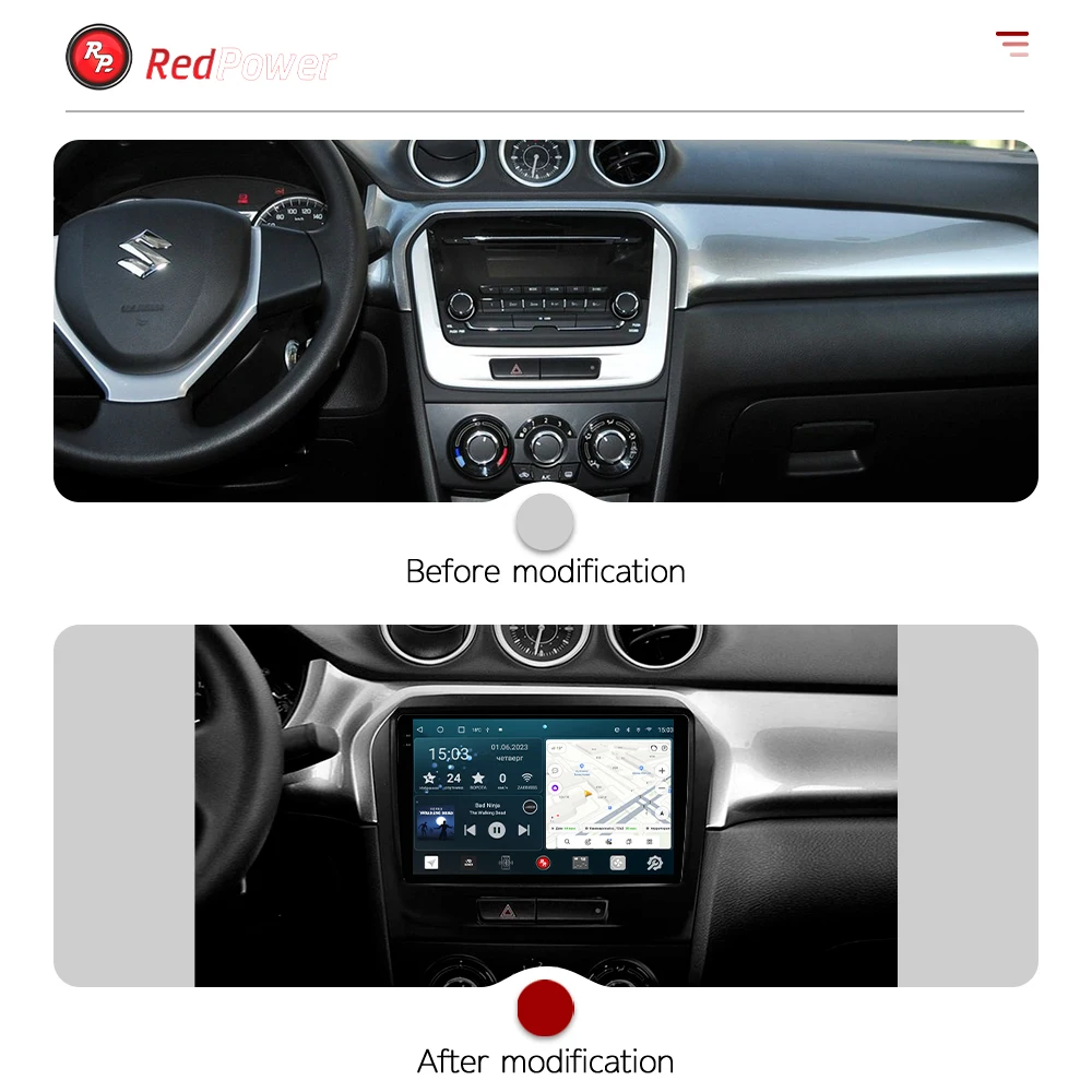 2K redpower 75153 hi-fi car radio for Suzuki Vitara 4-generation (10.2014-n.) Android car DVD player