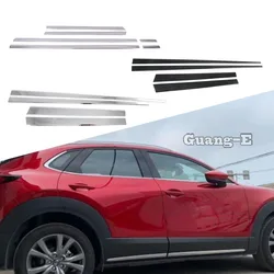 For Mazda CX-30 CX30 2020 2021 2022 2023 Car Side Door Body Molding Trim ABS/Stainless Steel Car Exterior Accessories Stickers