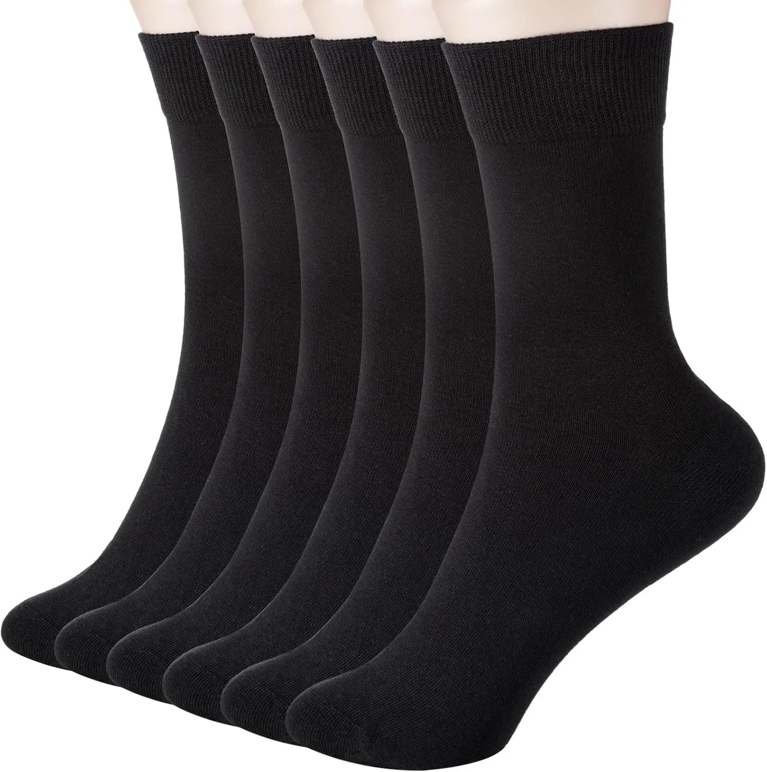 

Women's Cotton Crew Ankle Socks, 6 Pairs - Soft and Comfortable for Daily Wear