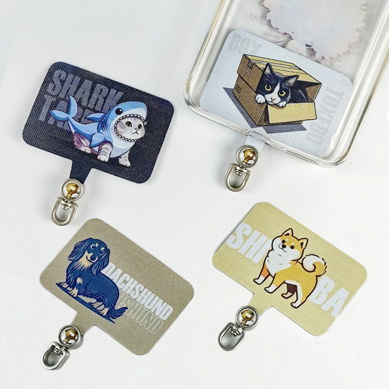 6cm*4cm High-end Metal Head Mobile Phone Strap Patch Large Cartoon Connect Piece Replacement Hang Cord Gasket Phone Lanyard Card