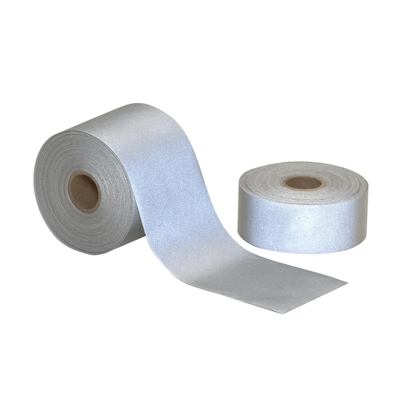 2.5cm/5cm/10cm DIY HTP Reflective Heat Transfer Vinyl Grey Strip Night Fluorescent Protective Warning Self-adhesive Tape