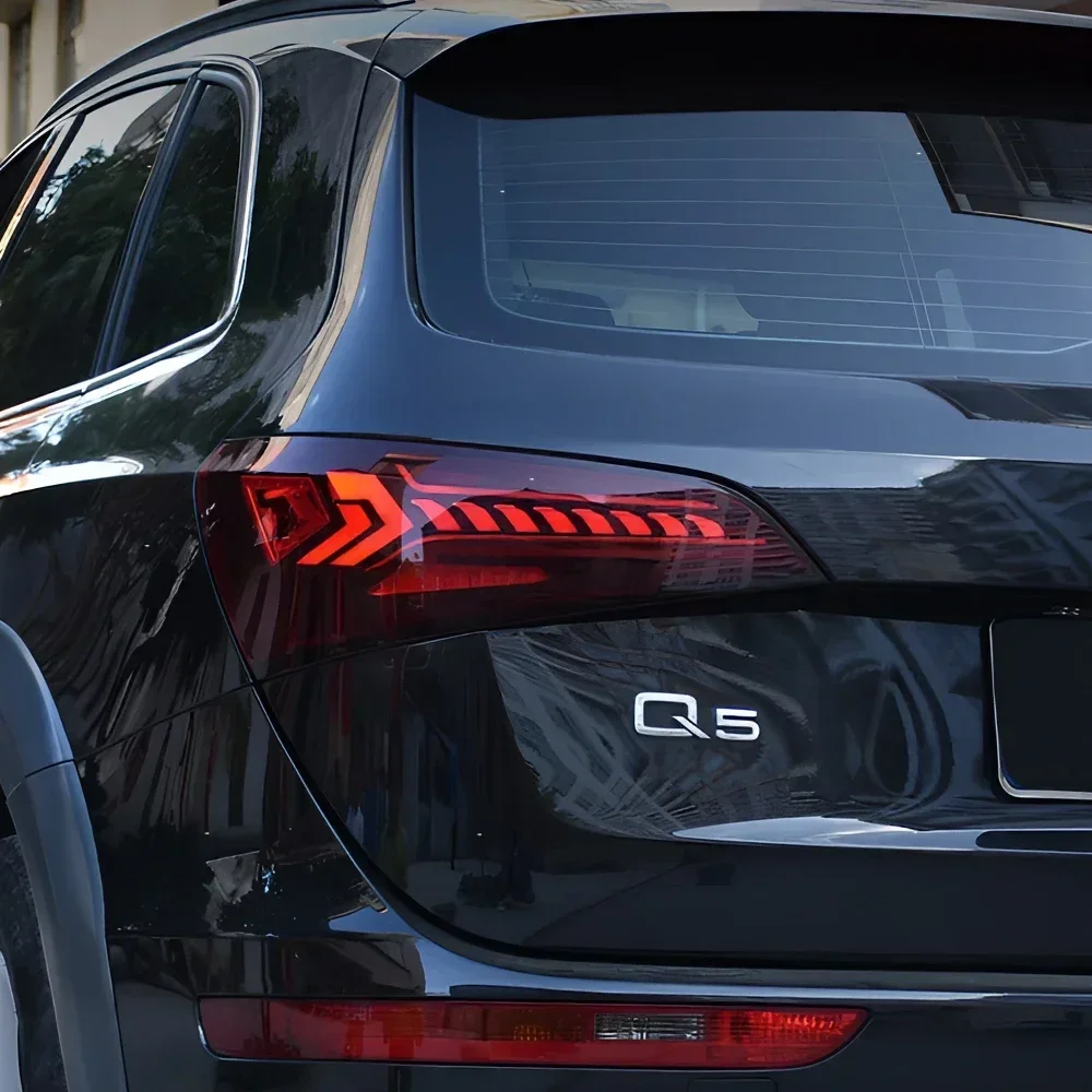 

For Audi Q5 2008-2018 Auto Rear Back Lamp Assembly Upgrade Q7 Style LED Dynamic Flicker Car Taillights Accessories