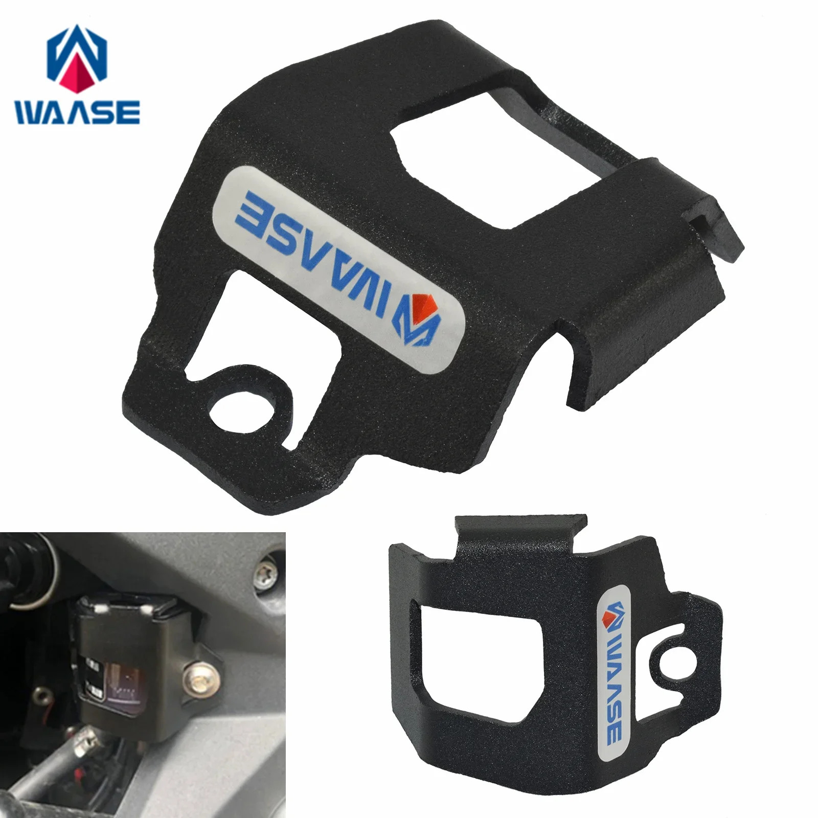 waase For BMW F650GS F700GS F800GS / Adventure 2008 2009 2010 2011 2012 2013-2016 Rear Brake Oil Fluid Reservoir Cap Guard Cover