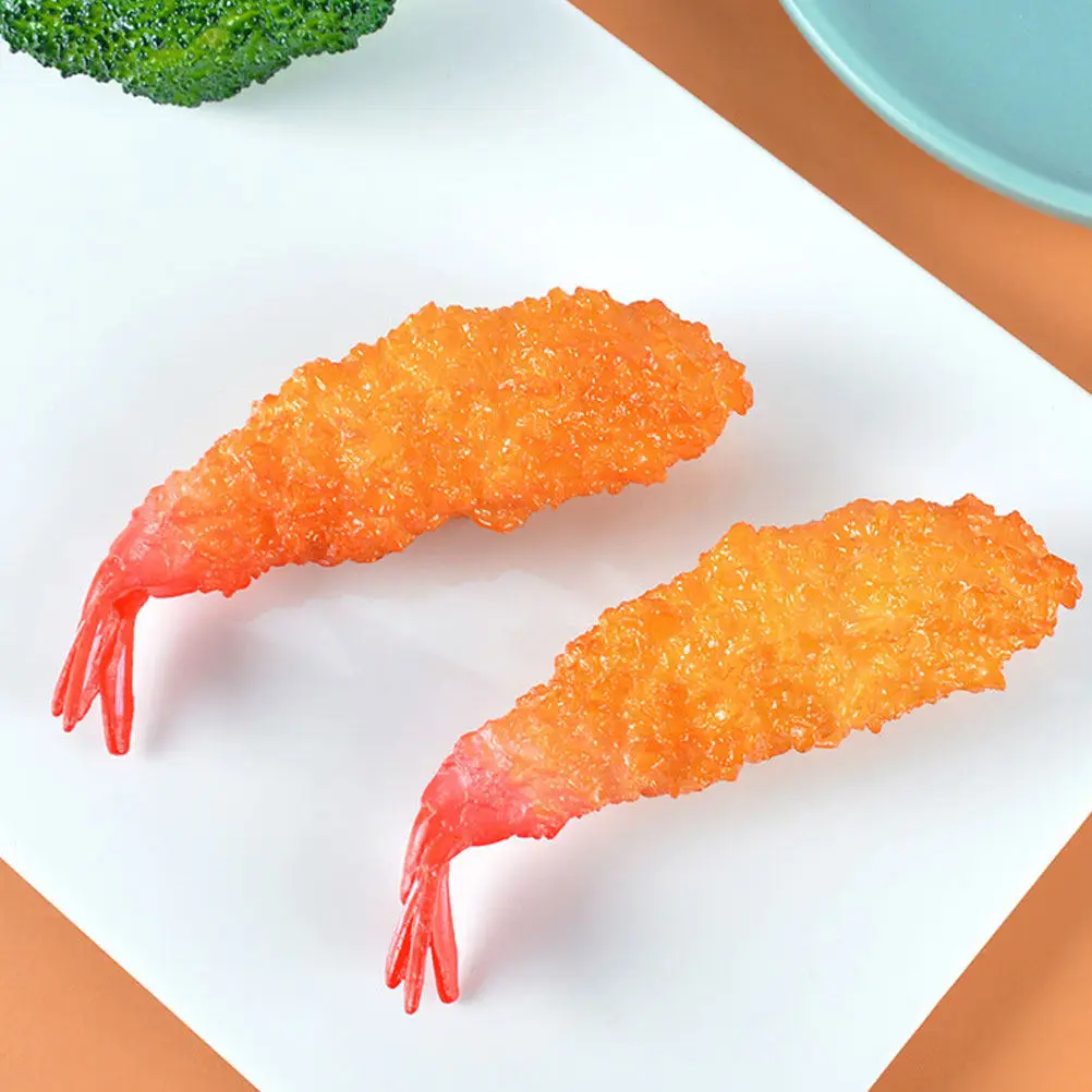 

4Pcs Fake Tempuras Simulation Kitchen Prop Lifelike Japanese Fried Food Decoration Photography Teaching Preschool Plaything