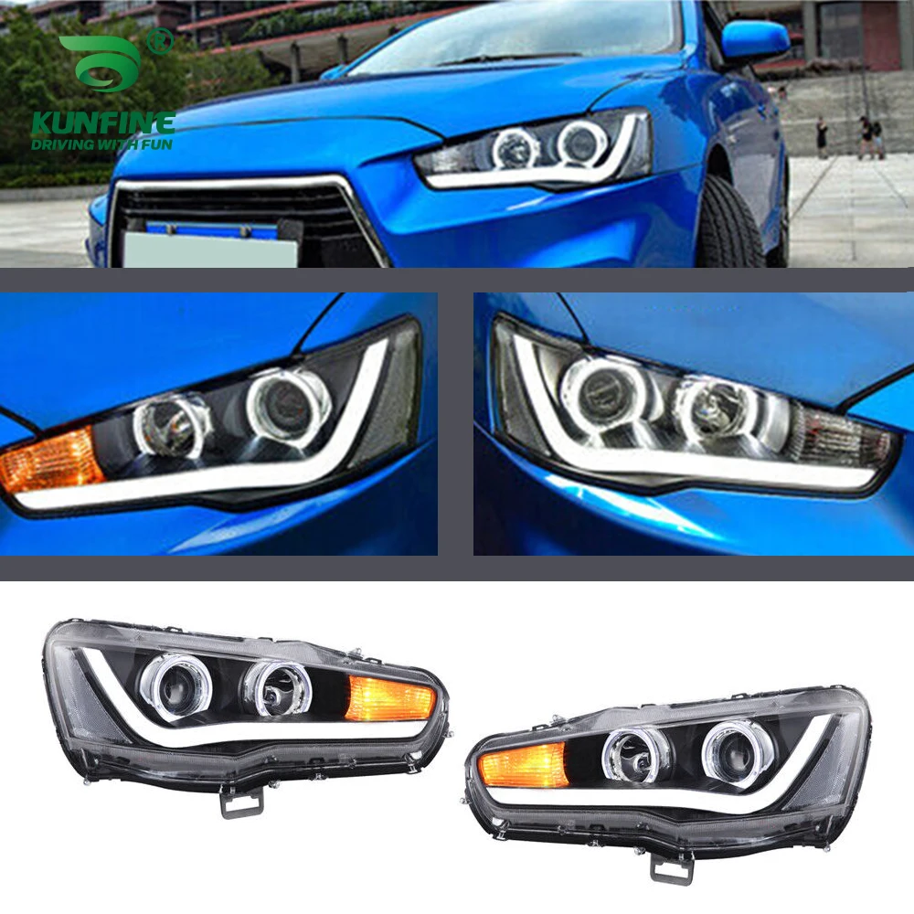 Car Styling Car Headlight Assembly For Mitsubishi Lancer EVO X 2008-UP LED Head Lamp Car Tuning Light Parts Plug And Play