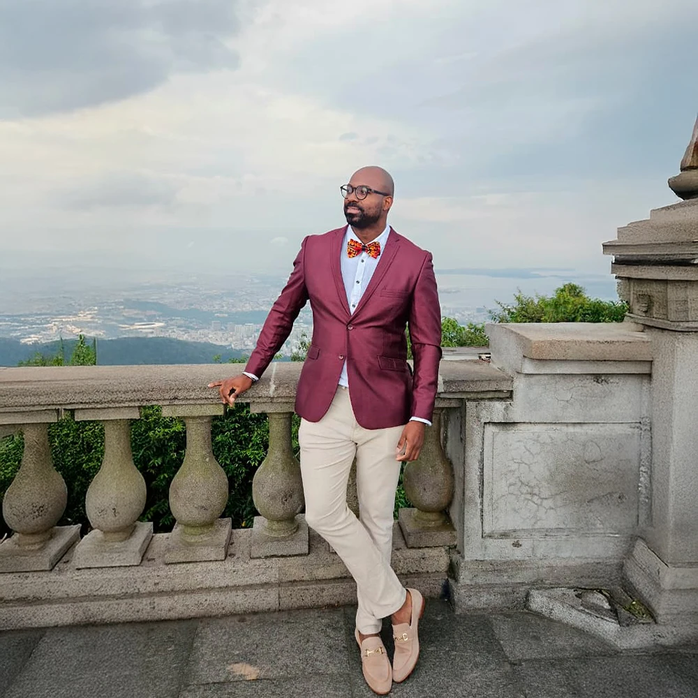 

Jacket for Men 2 Pieces Notched Lapel Two Buttons Single Breasted Wedding Guest Party Men's Suits Prom Slim Fit Customized