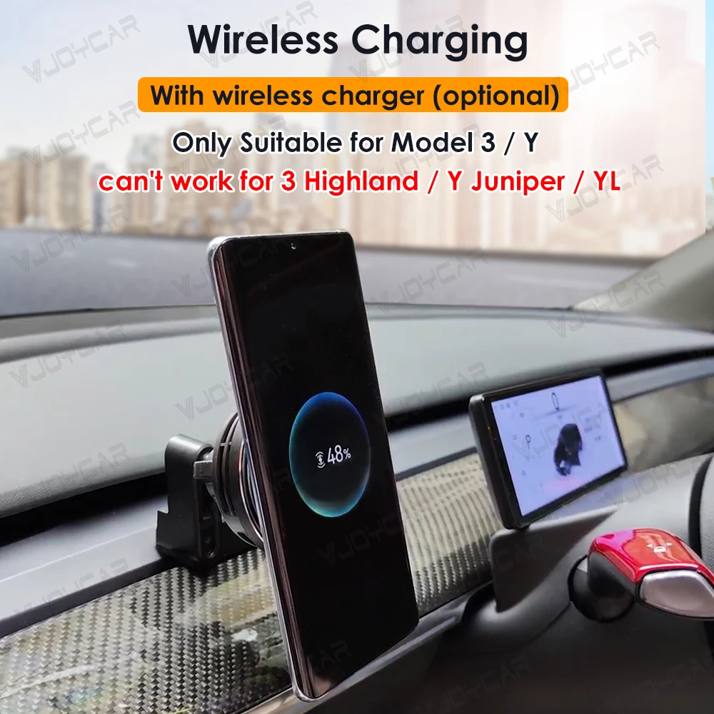Model Y 3 Performance Wireless Dashboard Model Y L HUD Cluster Optional 15W Wireless Magne Charger Touch Screen Easy Install