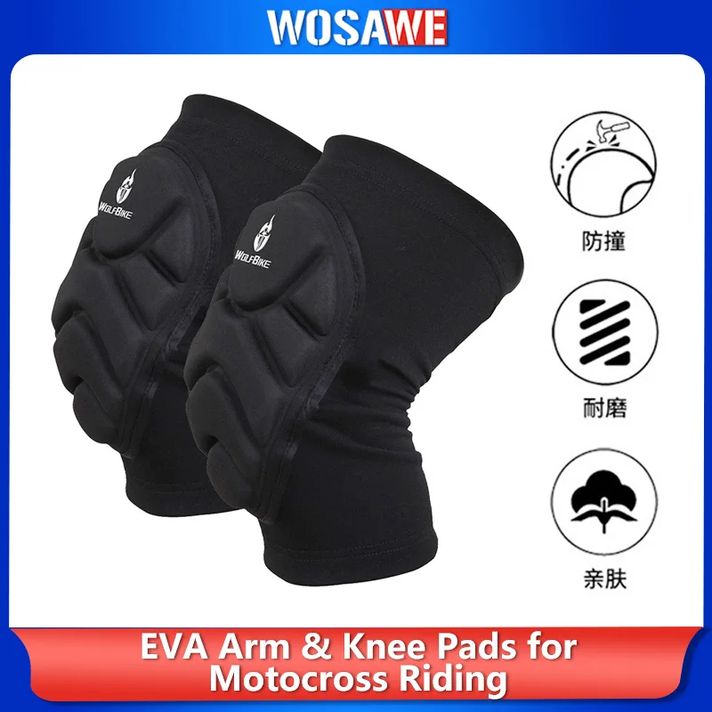 WOSAWE Motorcycle Knee guard Motocross Racing Elbow and Knee Protective Gear Moto MTB Bike Skating Skateboard Knee Support