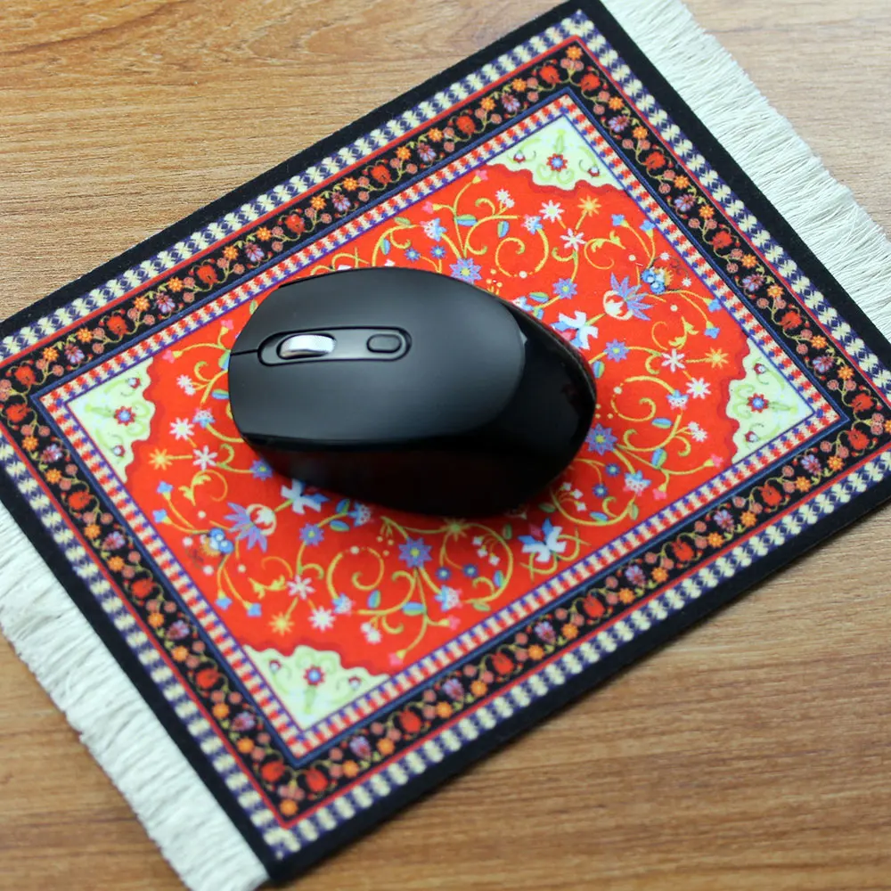 Mairuige Mini Persian Carpet Mouse Pad Desk Computer Notebook Mouse Mat Tea Coaster Pet Pad Multifunctional Anti-slip Desk Pad