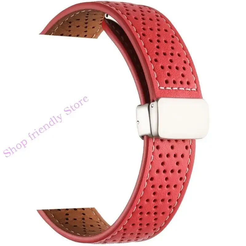 

594A Элегантный кожаный спортивный браслет с регулируемым фитнесом с магнитными закрытиями ремешок для Watch6/GT4 подходит для