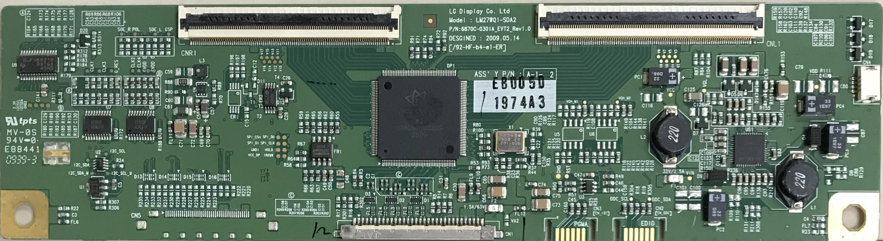 Écran d'origine pour LG Tcon Board LM270WQ1-SDA2, livraison