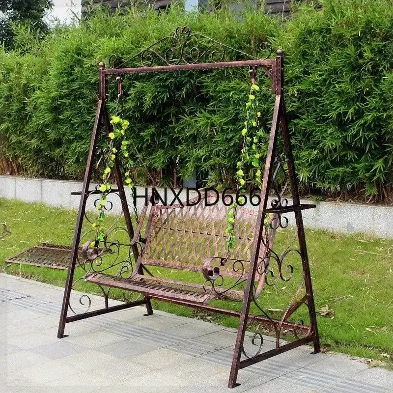 

Metal Terrace Loungers Patio Swings Hammock Shaking Retro Garden Patio Swings Hanging Chair Outdoor Furniture Schommel