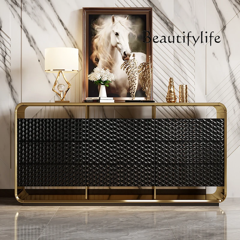 home furniture all items Light Luxury Simple Hallway Chest of Drawers Living Room Sofa Cabinet Bedroom Minimalist Bed End Decora