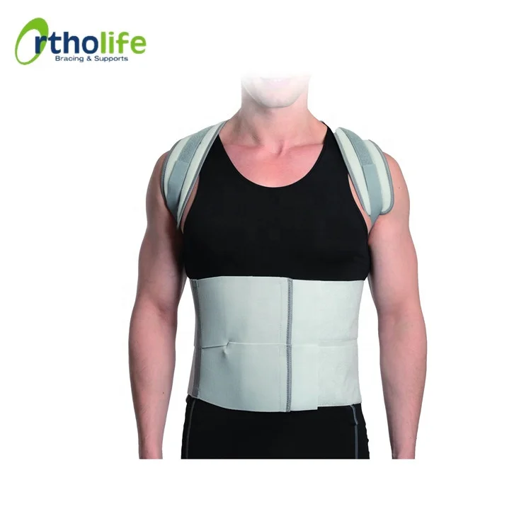 OL-WA113 Spinal brace waist posture corrector Lumbar back support belt brace with shoulder straps