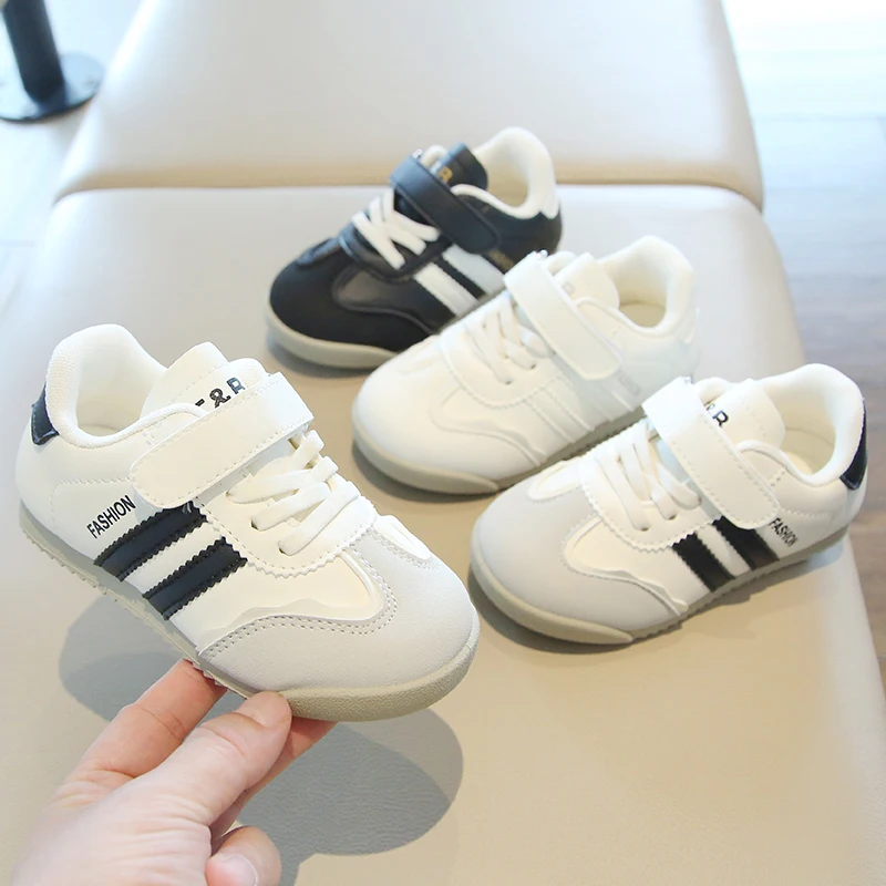 Children's Sneakers Spring Autumn Boys Causal Sports Kids Running Walking Shoes Fashion Girls Tennis Shoes Soft Soled Hook Loop