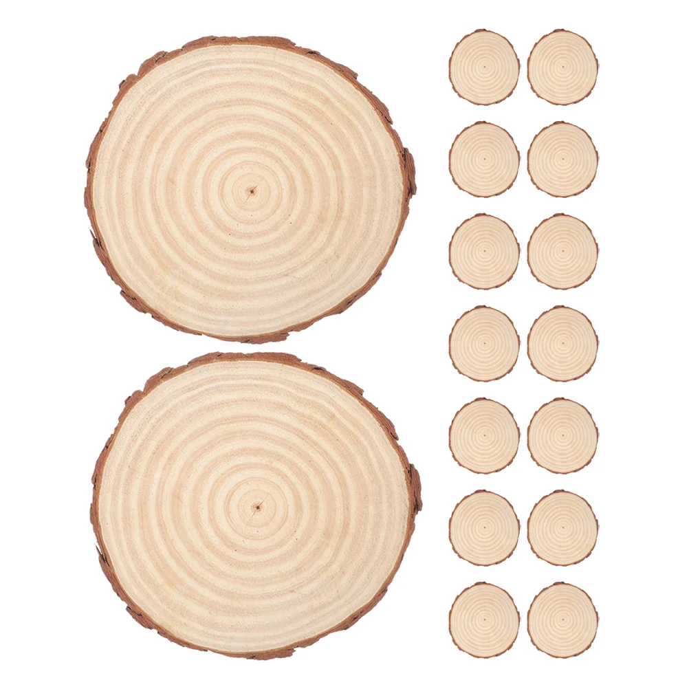 20Pcs Natural Wood Slices Unfinished Round Wood Slices for Slabs Crafts Making wooden discs wood chips