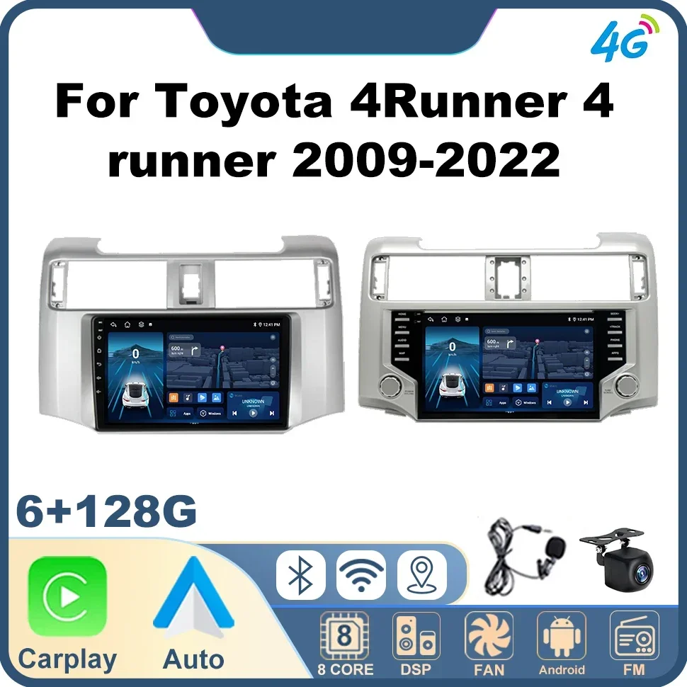 

4G NET Android Auto Car Radio Player for Toyota 4Runner 4 Runner 2009-2022 Carplay Navi GPS BT FM Car Radio Multimedia Player