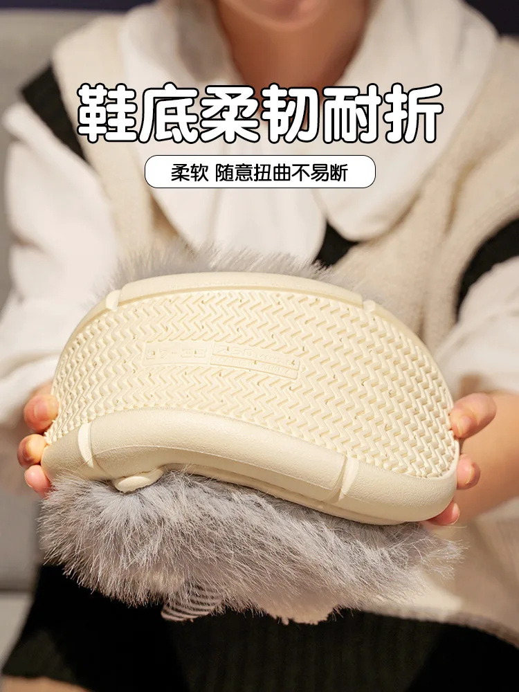 2023 New Cute Monster Women's Cotton Home Slippers Warm Thick Sole Anti Slip Slippers Winter Indoor Slipper Household