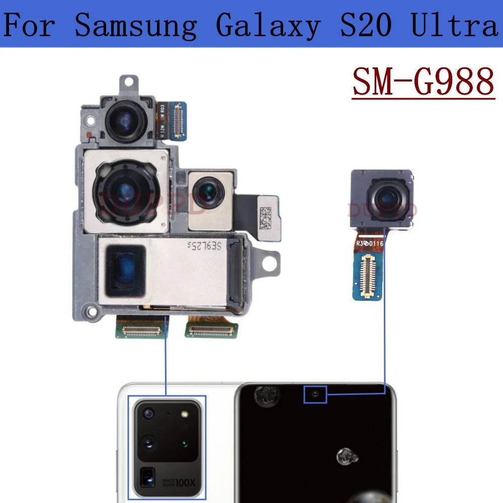 Back Rear Wide Front Camera Module Flex Cable For Samsung Galaxy S20 Ultra 5G G988U G988W G988B G988N