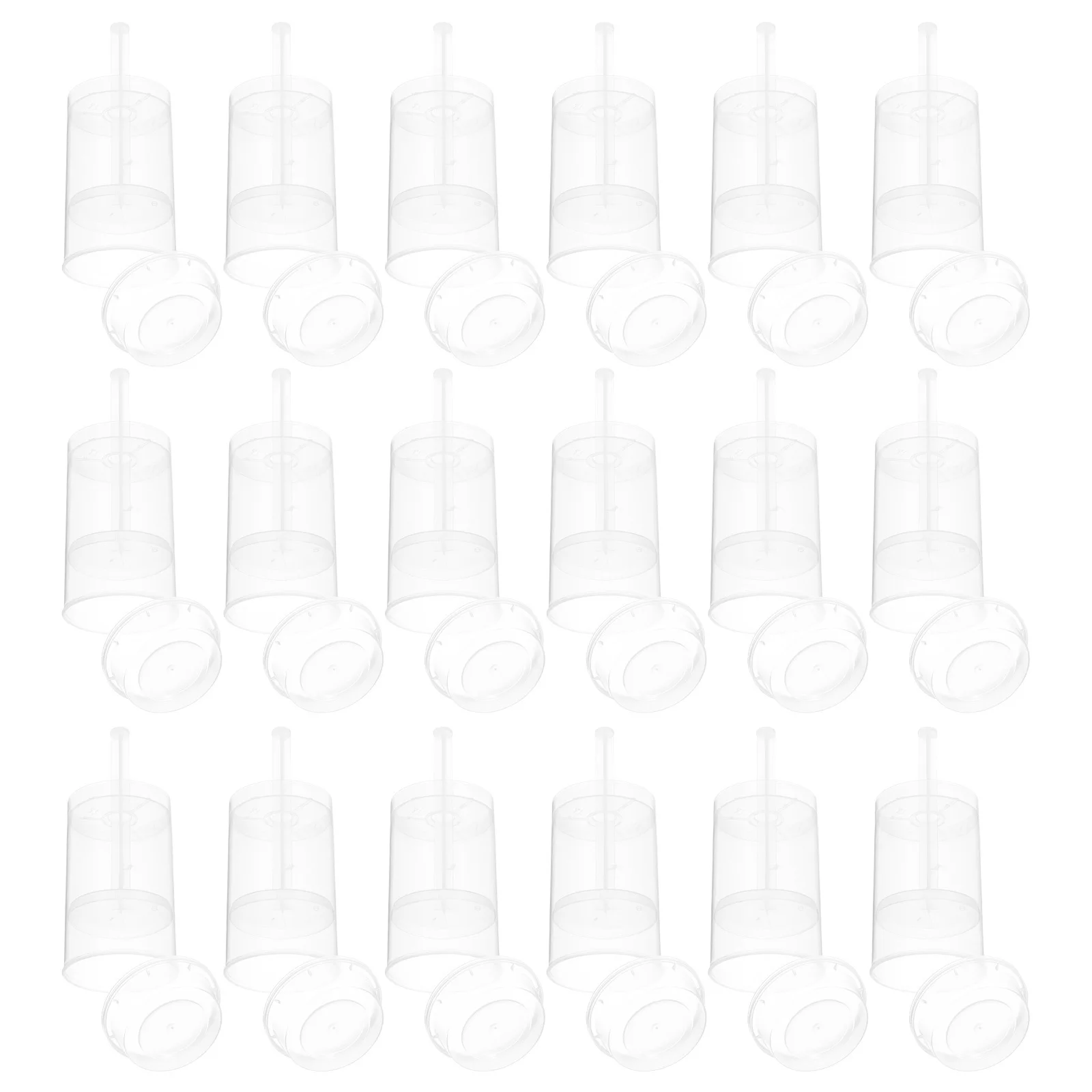 

30pcs Push Mold Leakproof Pusher Transparent Reusable Plastic Cake Holders For Baking Diy Cake Decoration Tool