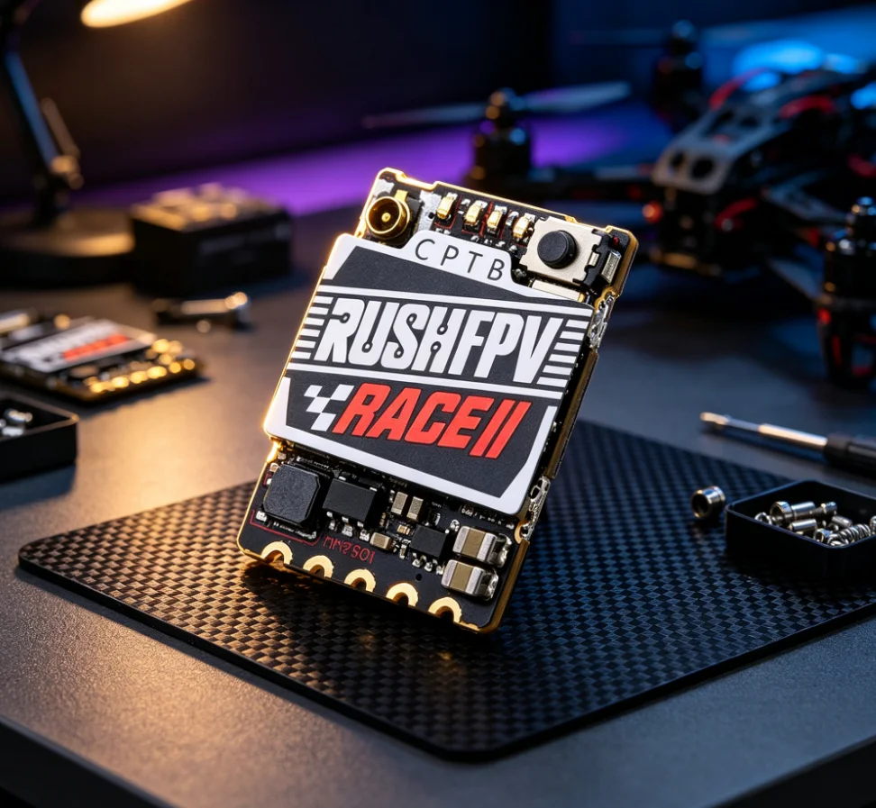 RUSHFPV Adjustable SmartAudio FPV VTX 20X15mm for Drones RUSH TANK RACE 2 RACE II 5.8G 48CH PitMode 25mW-200mW Max 100mW