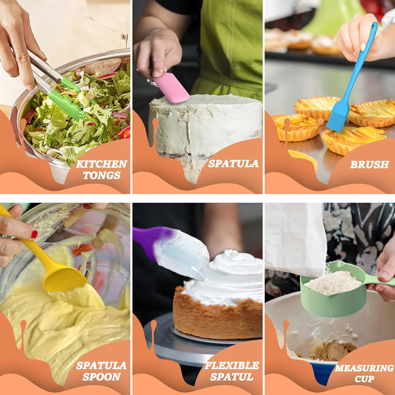 مجموعة أوعية خلط من الفولاذ المقاوم للصدأ مكونة من 27 قطعة | أساسيات المطبخ الممتازة للخلط والخدمة - مرفق مبشرة غير قابل للانزلاق، مانع للانزلاق #6