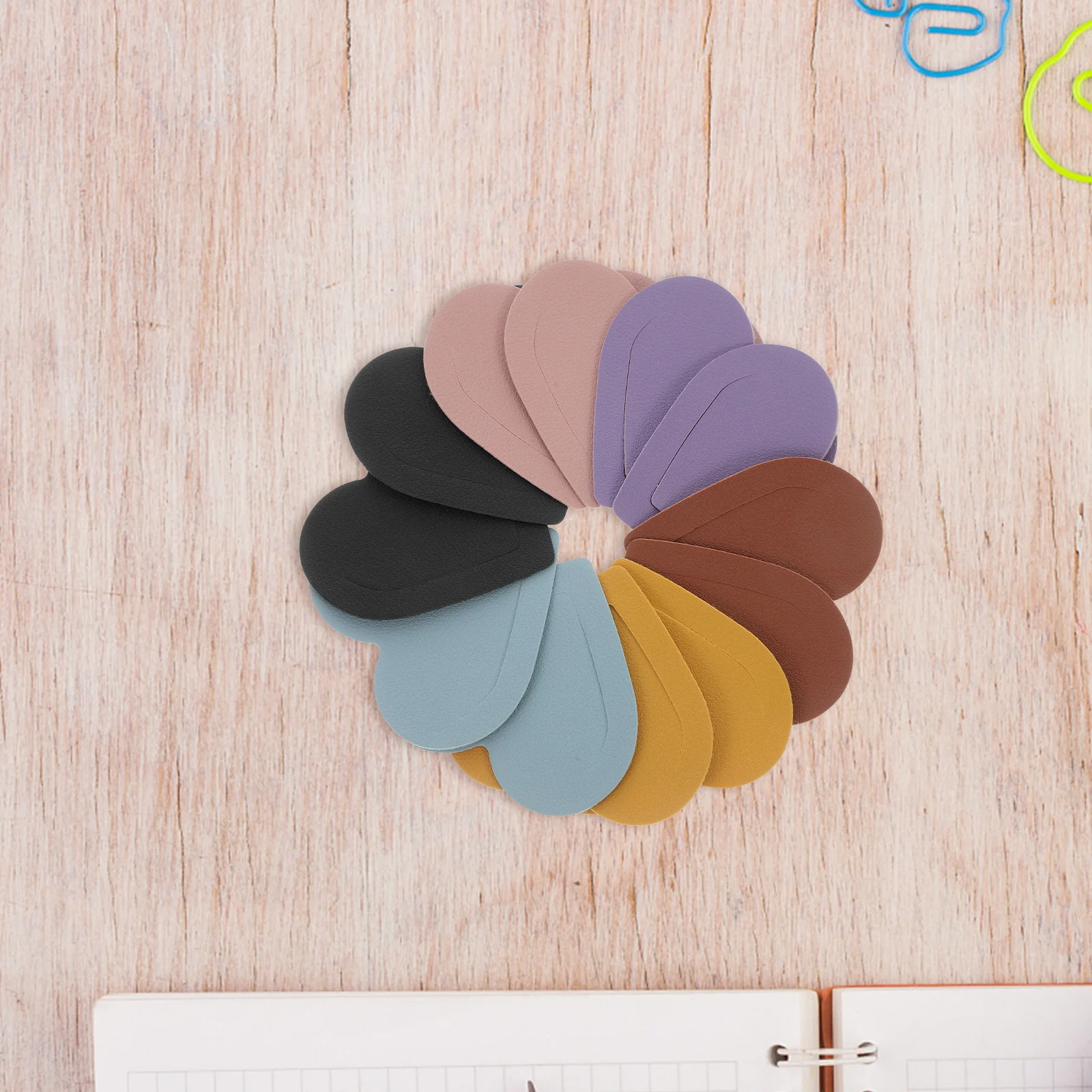 12 قطعة من الإشارات المرجعية الزاوية على شكل قلب من البولي يوريثان، علامات صفحة بتصميم سلس لمحبي الكتب، إكسسوارات القراءة اللطيفة