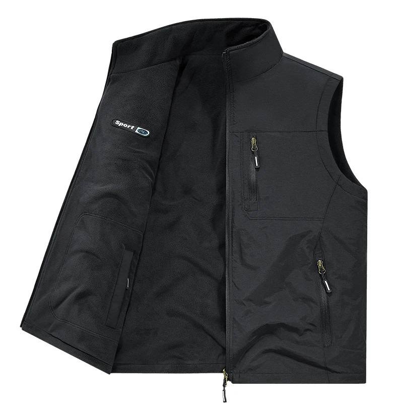 

Men's Autumn and Winter Velvet Warm Double-sided Vest for Outdoor Hiking Camping Hiking Windproof Warm High-quality Vest