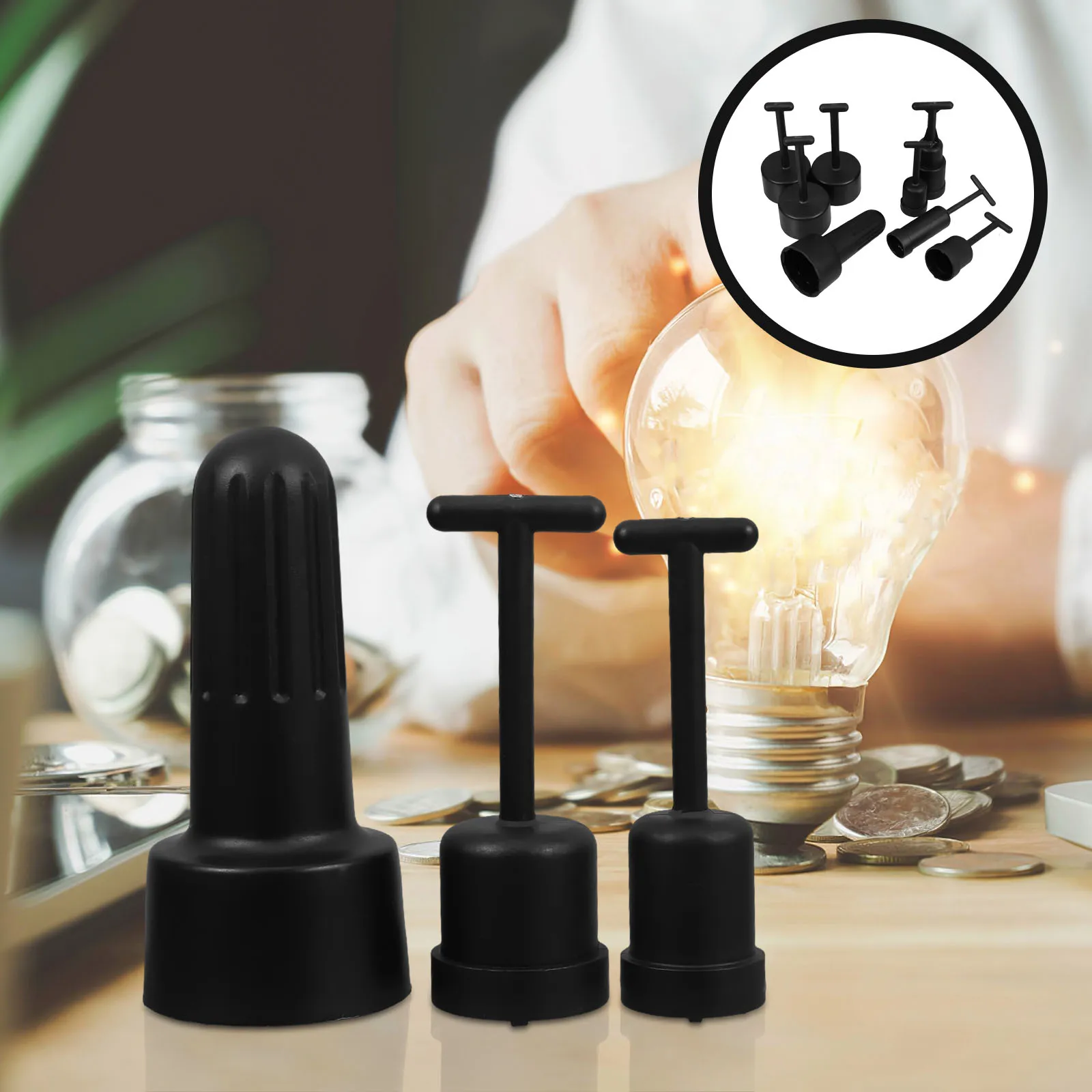 8pcs Light Socket Ring Remover Tool E14 E26 E27 G9 Lamp Shades Plastic Retaining Ring Tool For Light Fixture Maintenance Socket