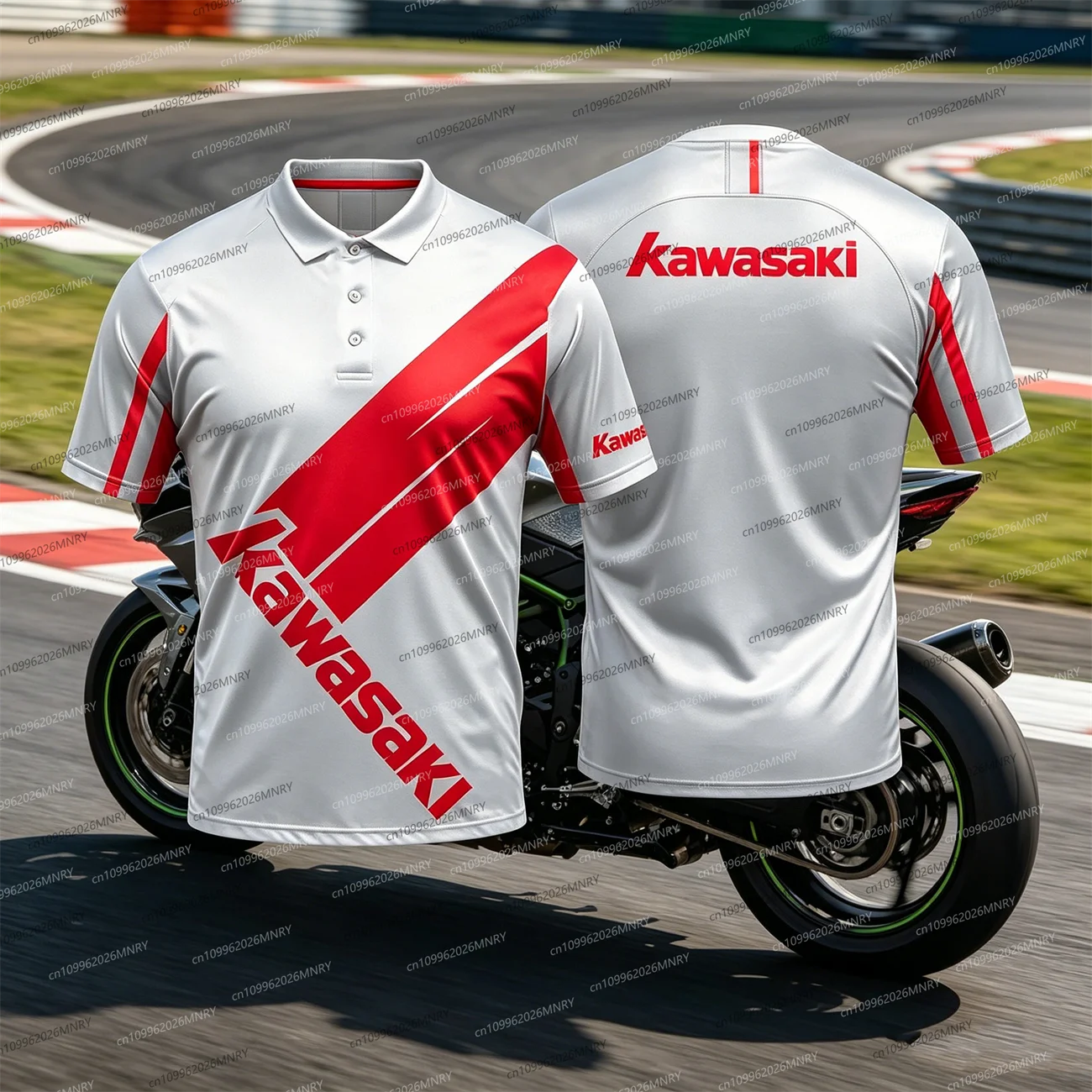 

Motorcycle Kawasaki T-shirt 3D Printed Motorcycle Kawasaki polo Tshirt Logo Summer Male Polo Shirts Top Women Short-sleeved